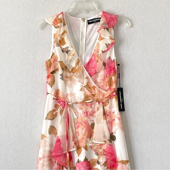 Karl Lagerfeld Paris Floral Chiffon Tiered Ruffle Maxi
Dress - Picture 5 of 11